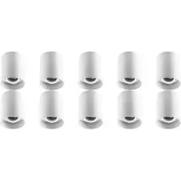 BES LED Opbouwspot 10 Pack - Pragmi Luxina Pro - GU10 Fitting - Opbouw Rond - Mat Wit - Aluminium - Verdiept - Kantelbaar -