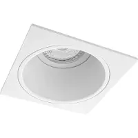 BES LED Spot Armatuur GU10 - Pragmi Minko Pro - GU10 Inbouwspot - Vierkant - Wit - Aluminium - Verdiept - 90mm