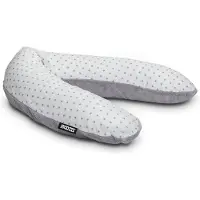Snoozzz voedingskussen L - Teddy grijs mini ster -185 cm Dames