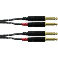 Cordial CFU0.9PP Intro 2x 6.3mm TS jack instrumentkabel 0.9m zwart
