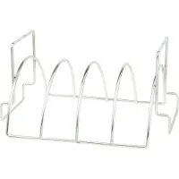 Yakiniku - Sparerib Rek BBQ - Rib Rack Houder - Spareribs Houder - 4 stuks - RVS - Ribbenrek - BBQ Accessoires - Kamado Accessoire
