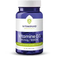 Vitakruid 3x Vitamine D3 25 mcg / 1000 IE (120 tabletten)