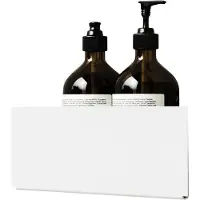 Nichba-Design Doucheplank Corner Wit - Wandplanken Roestvrijstaal White - L100109W