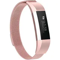 Shop4 - Fitbit Alta Bandje - Metaal Roze