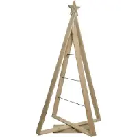 Snowflake Kerstboom hout metalen lijnen 114x22x64 hout Hout Decoratief beeld of
