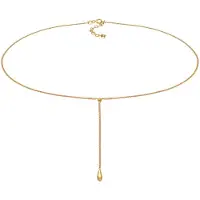 Elli - Elli Halsketting Dames Choker Y-chain drop ball boho gemaakt van 925 Sterling Silver Kettingen