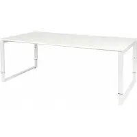 Schaffenburg Vergadertafel - Verstelbaar - 200x100 grijs - wit frame