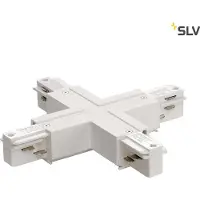 SLV Onderdeel | EUTRAC X-verbinder met voedingsmogelijkheid, verkeerswit | EUTRAC SYSTEM