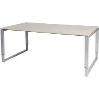 Schaffenburg Vergadertafel - Verstelbaar - 180x100 Eiken - alu frame
