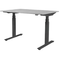 Schaffenburg Zit Sta Bureau - Plus Elek 140x80 grijs -zwart frame