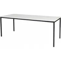 Schaffenburg Bureautafel - Domino Basic 200x80 wit - zwart frame