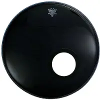 Remo Powerstroke 3 Ebony 18" Bass Drum Reso - Bass drumvel
