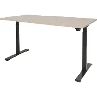 Schaffenburg Dextro Basic Zit-sta-bureau Rechthoekig Eiken T-Voet 1.600 (B) x 800 (D) x 705 (H) mm Melamine
