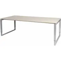 Schaffenburg Vergadertafel - Verstelbaar - 220x100 Eiken - alu frame