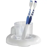 Wenko tandenborstelhouder Pure 14,5 cm wit