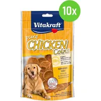 Vitakraft CHICKEN munten kippenvlees - hondensnack - 10 verpakkingen