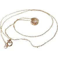 Christian 14 karaat geel gouden ketting met hanger cirkel
