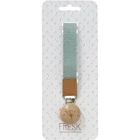 Fresk Speenkoord – 22 cm - Kraamcadeau - Speenketting met Velcro Sluiting - Speenhouder - Fopspeenkoord - Mosgroen -