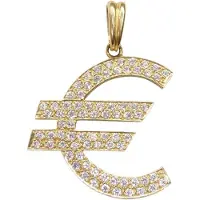 Christian Euro hanger met zirkonia