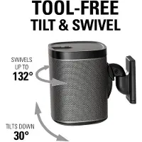 Sanus Muurbeugel set verstelbaar voor Sonos ONE, ONE SL & Play:1&3 - Zwart