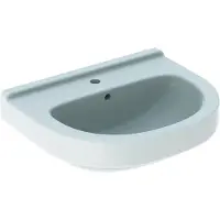 Geberit 300 Basic Arco wastafel halfrond met kraangat met overloop 60x49x19.5cm wit S8302500000G