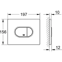 GROHE Arena Cosmopolitan bedieningsplaat 2-knops frontbediening horizontaal Chroom