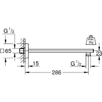 GROHE Rainshower douchearm 29 cm, chroom