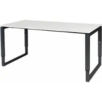 Schaffenburg Verstelbaar Bureau - Domino Plus 160x80 wit - zwart frame
