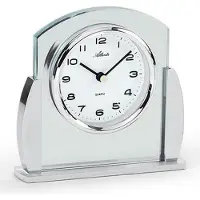Atlanta Tafelklok Silver Spurt Modern Design