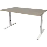 Schaffenburg Linesto Plus Hoogteverstelbaar Bureau Rechthoekig Eiken T-Voet 1,400 (B) x 800 (D) x 655 (H) mm Melamine