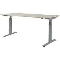 Schaffenburg Zit Sta Bureau - Plus Elektrisch 180x90 eik alu frame