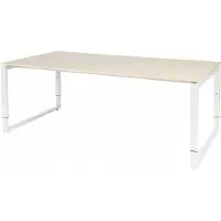 Schaffenburg Vergadertafel - Verstelbaar - 200x100 Eiken - wit frame