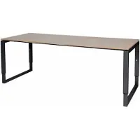 Schaffenburg Verstelbaar Bureau - Plus 200x80 Havana Kersen - zwart frame