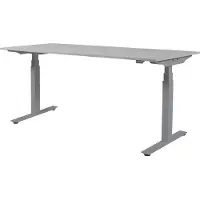 Schaffenburg Zit Sta Bureau - Plus Elektrisch 180x80 grijs - alu frame