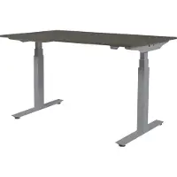 Schaffenburg Zit Sta Bureau - Plus Elek 160x80 logan eik - alu frame