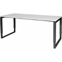 Schaffenburg Verstelbaar Bureau - Plus 180x80 grijs - zwart frame