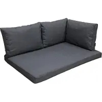 Madison - Loungekussen - Tuinkussen - Palletkussen - Rugkussen - Outdoor - 4-delig - 120 x 80cm - Panama Grijs