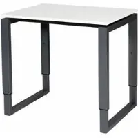 Schaffenburg Verstelbaar Bureau - Domino Plus 80x60 wit - zwart frame