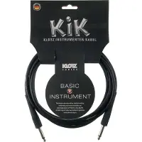 Klotz KIK INSTRUMENT CABLE BLACK 4,5M JACK 2P - JACK 2P METAL