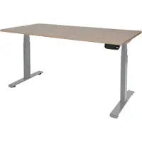 Schaffenburg Dextro Plus zit-sta bureau aluminium onderstel licht kersen blad 180 x 90 cm