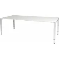 Schaffenburg Vergadertafel Domino - 200x100 wit - wit frame