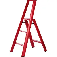 Hasegawa Design Ladder - Rood - 3-staps - Lucano ML