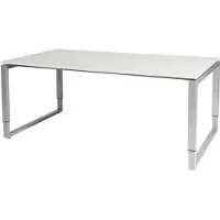 Schaffenburg Vergadertafel - Verstelbaar - 180x100 wit - alu frame