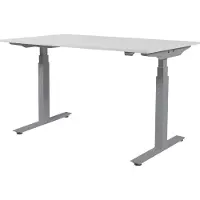 Schaffenburg Zit Sta Bureau - Plus Elek 160x80 krijtwit - alu frame
