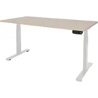 Schaffenburg Dextro Plus Zit-sta-bureau Rechthoekig Eiken T-Voet 1.800 (B) x 900 (D) x 645 (H) mm Melamine