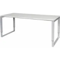 Schaffenburg Verstelbaar Bureau - Domino Plus 180x80 wit - alu frame