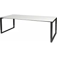 Schaffenburg Vergadertafel - Verstelbaar - 220x100 grijs - zwart frame