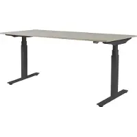 Schaffenburg Zit Sta Bureau - Plus Elek 180x80 Havana Kersen - zwart frame