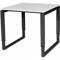 Schaffenburg Verstelbaar Bureau - Domino Plus 80x80 wit - zwart frame
