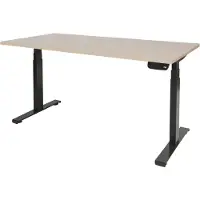 Schaffenburg Dextro Plus Zit-sta-bureau Rechthoekig Eiken T-Voet 1.800 (B) x 900 (D) x 645 (H) mm Melamine